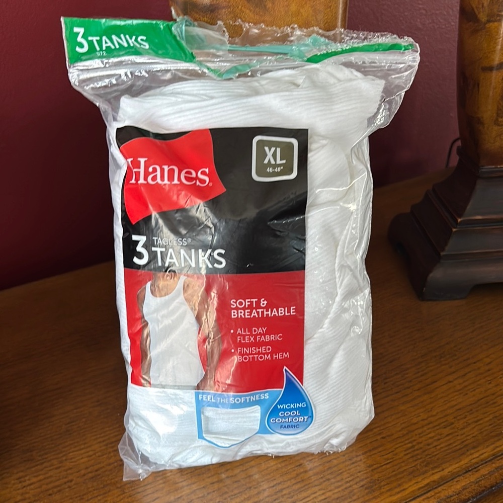 Hanes White Men's Undershirts - 3 Pack